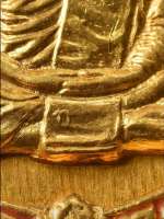 เหรียญเสมาแปดรอบหลวงปู่ทิมวัดละหารไร่ เนื้อทองคำลงยาสีเดียว หนึ่งใน56เหรียญ